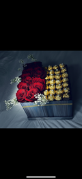 Luxury Roses and Chocolate Gift Box