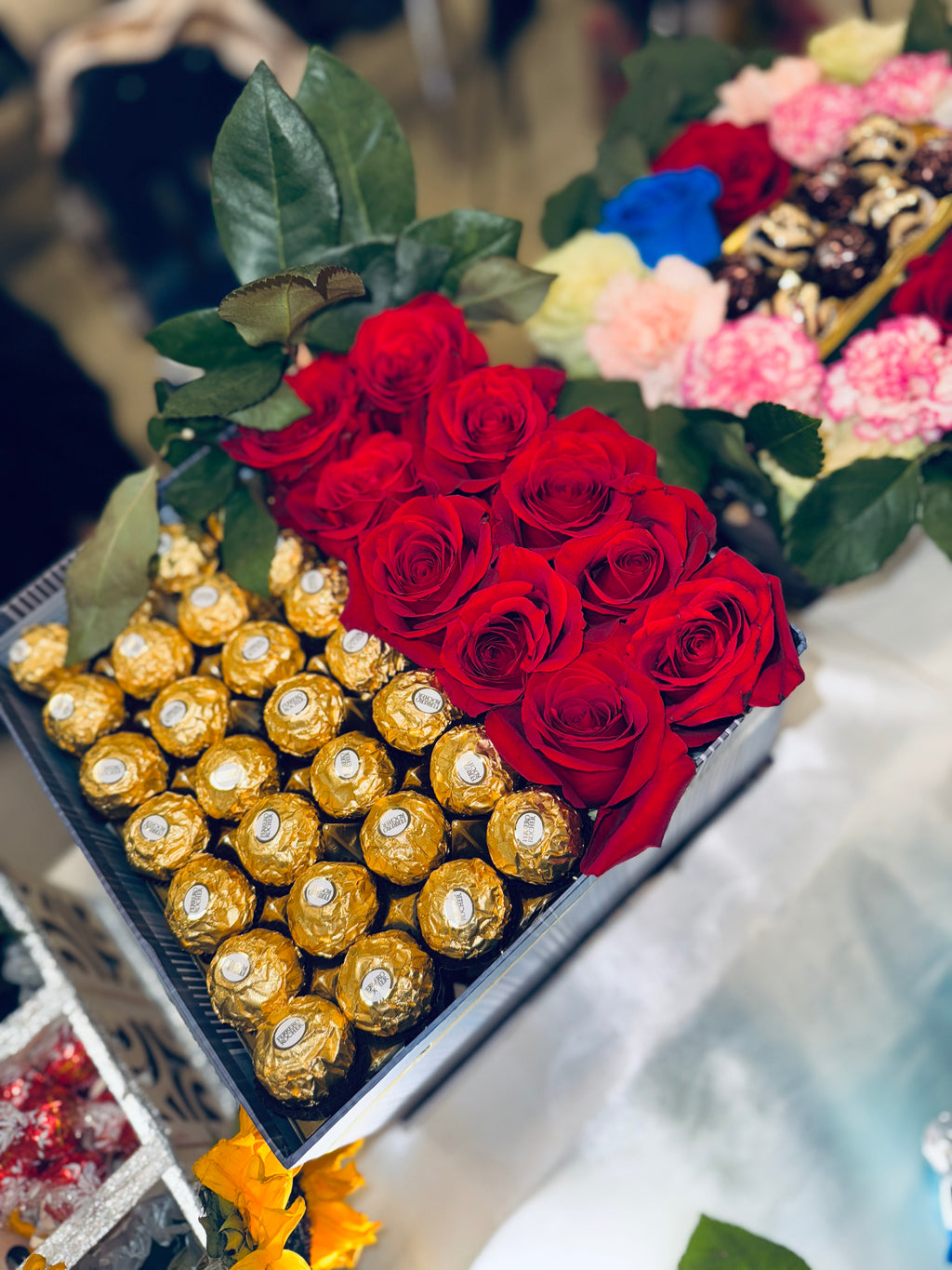Luxury Roses and Chocolate Gift Box